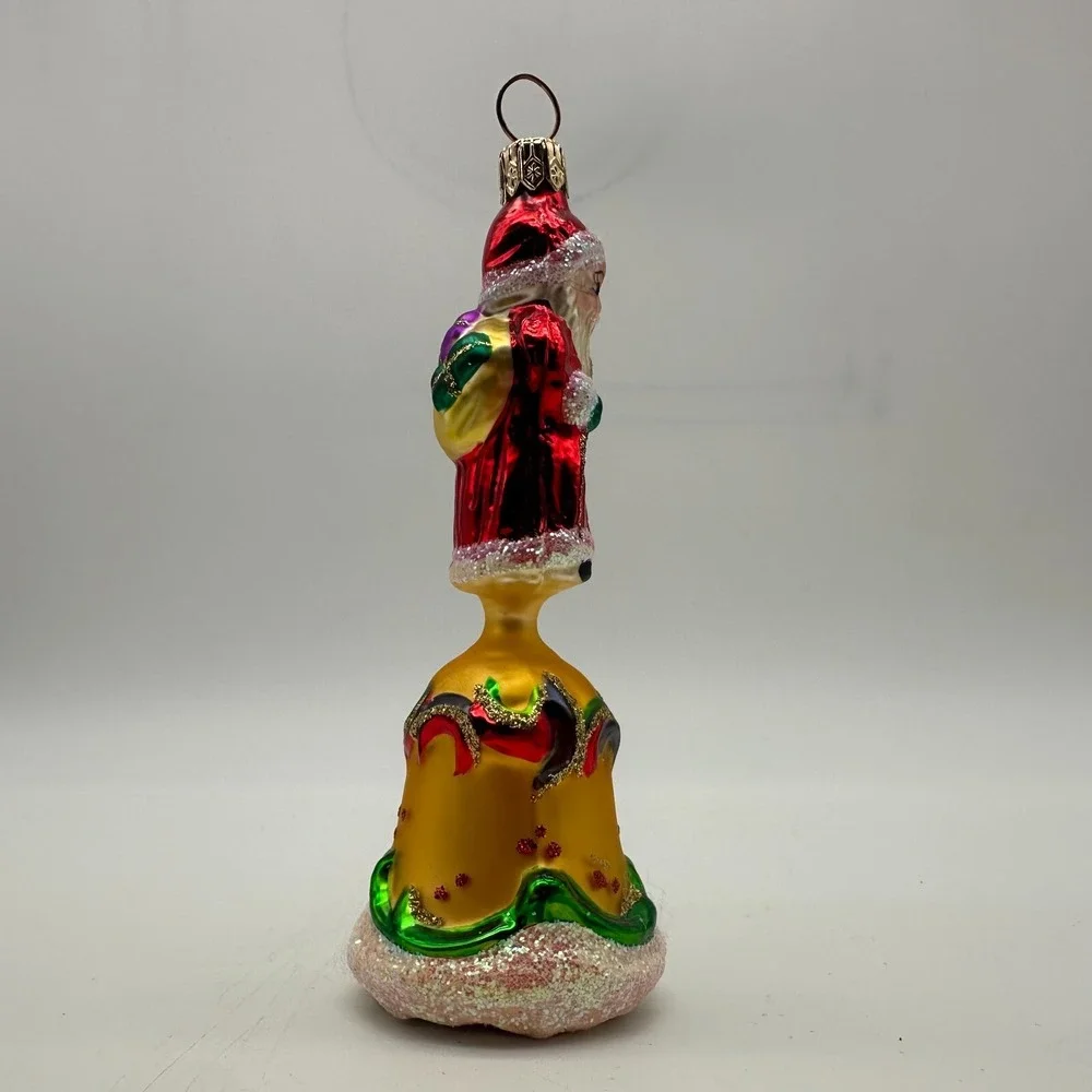 1998 Christopher‎ Radko Ring Ring 5' Ornament Santa Bell 98-081-0